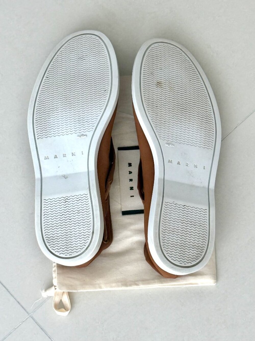 MARNI Tan Nubuck Boat Shoes IT 39 / US 9 - Picture 10 of 12